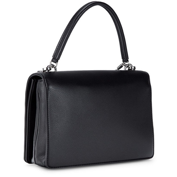 🍁ON SALE🍂LOVE MOSCHINO NWT AUTHENTIC LOGO-CHARM BLACK FAUX LEATHER SATCHEL BAG - Picture 13 of 17